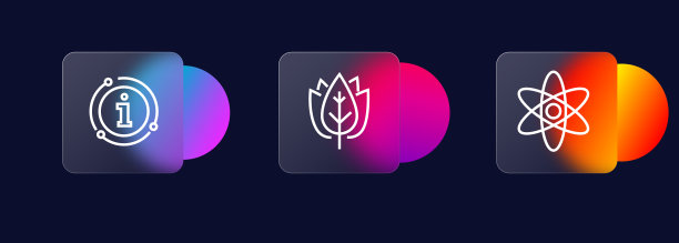 生物图标集。信息、莲花、连接、学习、链条。生物学概念图片下载