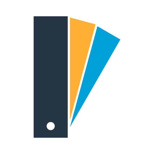 潘通色彩图标，彩色图形目录符号，色彩模板网页矢量插图图片下载