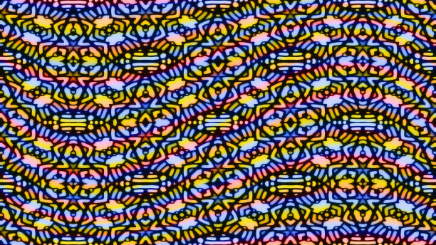 彩色非洲图案，无缝设计，光效，彩虹色图片下载