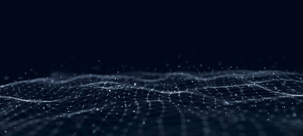 数字技术。运动中的发光粒子的未来背景。大量的数据。3 d渲染。图片下载