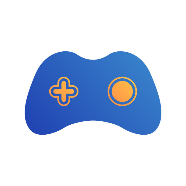 游戏手柄平面孤立的logo图标图片下载