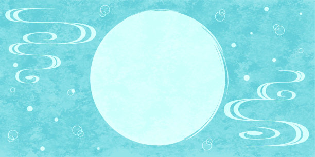 夏日般的流水图案和笔触圆形背景。水彩纹理。图片下载