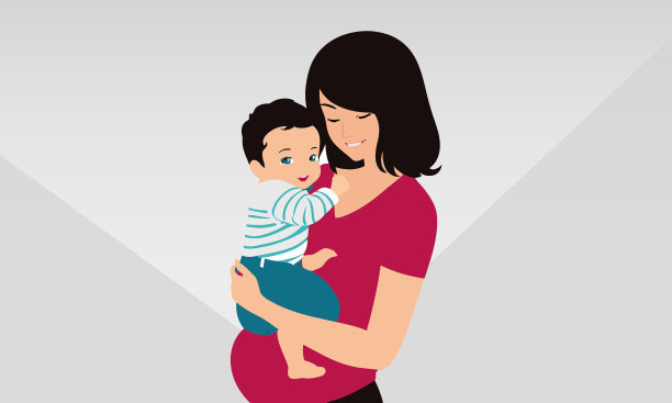 最甜蜜的母子关系。一个爱她孩子的母亲的爱的表达。图片下载