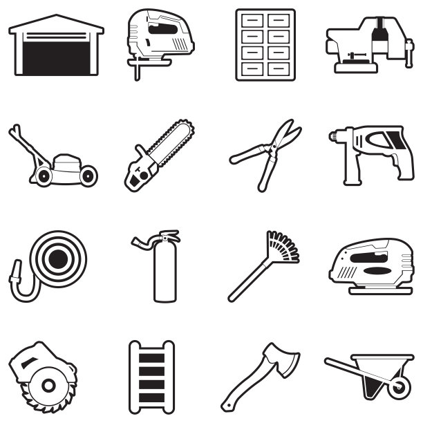 家庭工作室图标。线条填充设计。矢量插图。图片下载