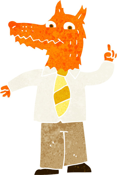 卡通商业狐狸有想法图片下载