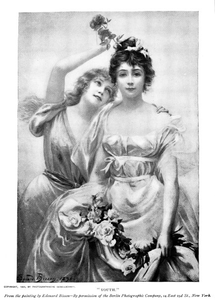 艺术家爱德华·比松的《美丽的年轻女人》，19世纪法国文化图片下载