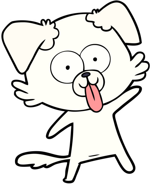 伸出舌头的卡通狗图片下载