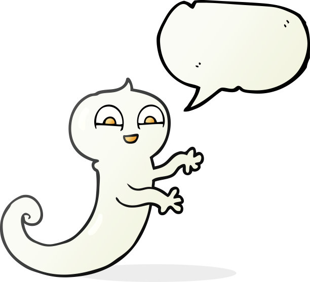 手绘语音泡泡卡通鬼图片下载