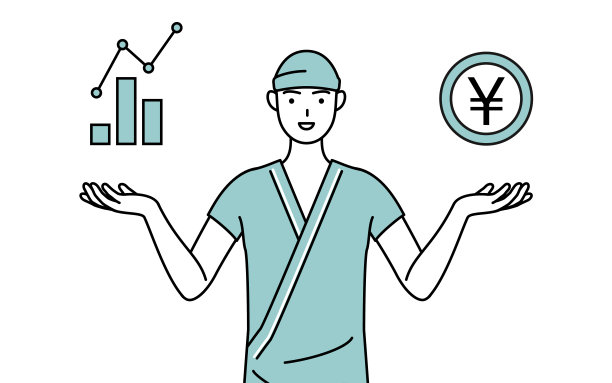 男性住院病人穿着医院长袍，指导DX的形象，业绩和销售的改善。图片下载