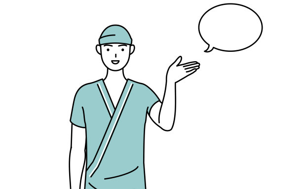 住院的男病人穿着医院的大褂给人指路，还打着擦边球。图片下载