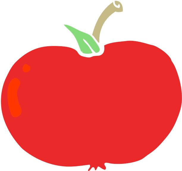 平面颜色风格卡通苹果图片下载