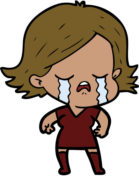 卡通女孩哭泣图片下载