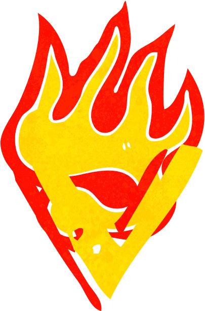 卡通火焰字母图片下载