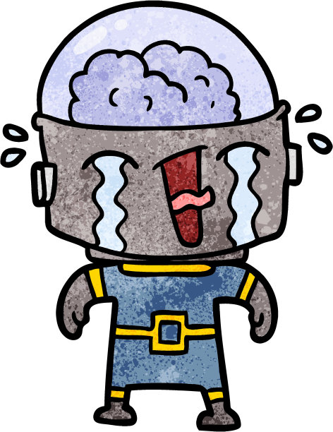 卡通哭泣机器人图片下载