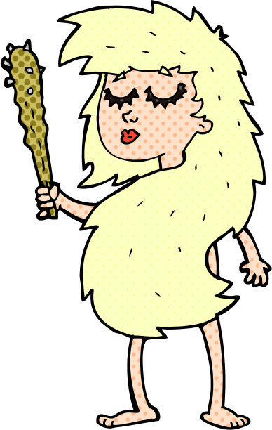 卡通洞穴女人图片下载