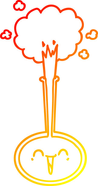 暖梯度线绘制的一个卡通科学实验图片下载