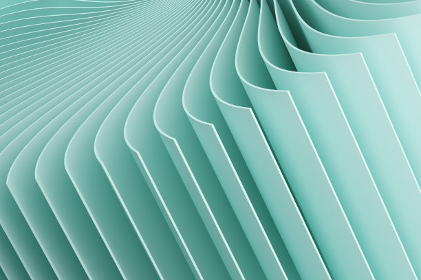 薄荷背景与抽象几何。图片下载