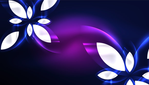 抽象的背景霓虹灯发光几何图片下载