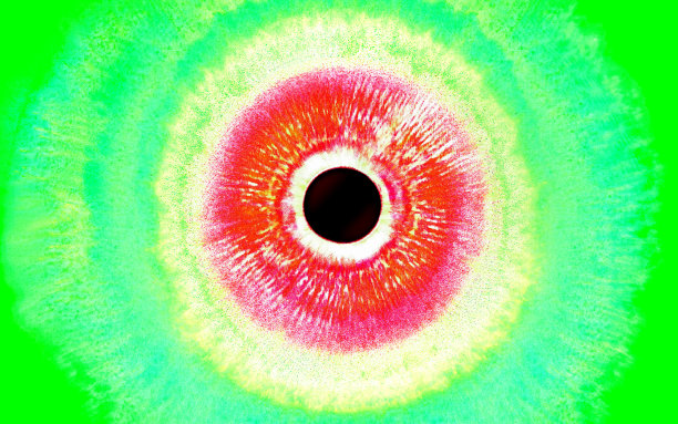 抽象概念彩色发光眼球高分辨率3D表示图片下载