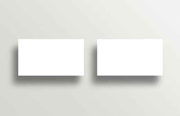两张白色背景的水平名片。图片下载