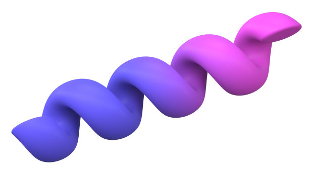 三维螺旋弹簧。线圈线图标和灵活的五彩纸屑聚会，生日庆祝活动和事件。抽象曲线波形电缆渲染插图与塑性效果图片下载