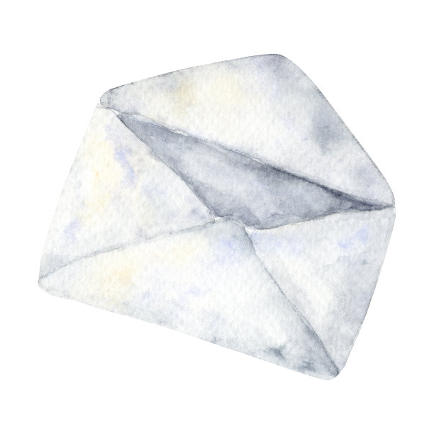 纸信封水彩插图图片下载