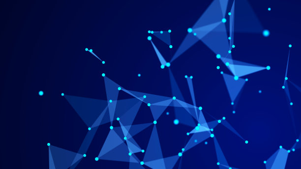 大数据可视化。点与线混沌分布的网络连接结构。3 d渲染。图片下载