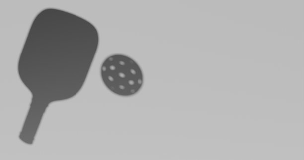匹克球球拍的影子和运动的球在浅色的墙上。三维渲染图片下载