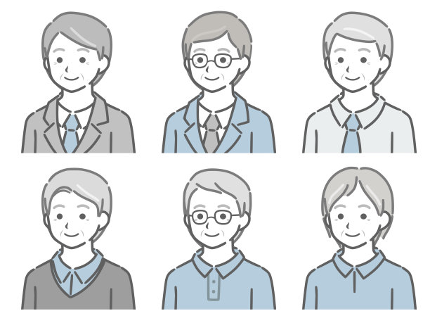 对角线上半身设置为老年男子图片下载