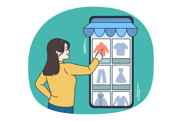 女孩通过智能手机上的应用程序在线订购图片下载