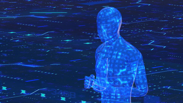 虚拟现实背景概念，仿人数字环境中的景物图片下载