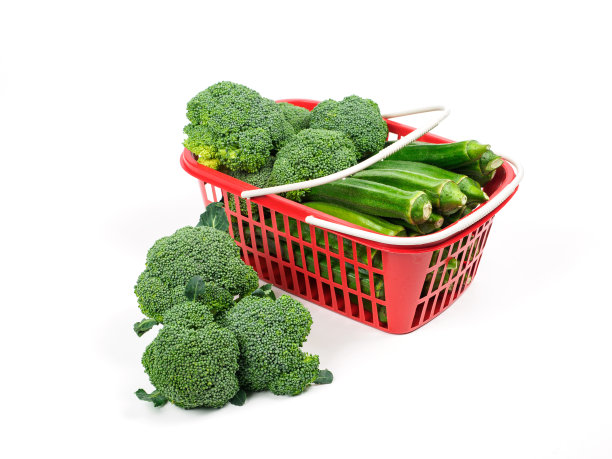 白色背景上的新鲜蔬菜图片下载