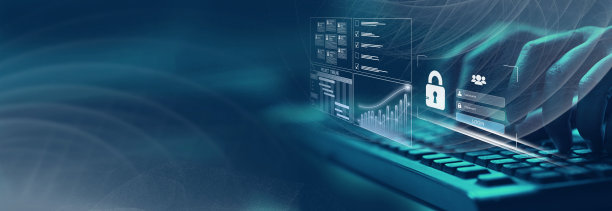 网络、个人数据、隐私和信息安全。互联网联网防护安全体系概念。挂锁图标在技术代码背景。横幅。副本的空间。图片下载