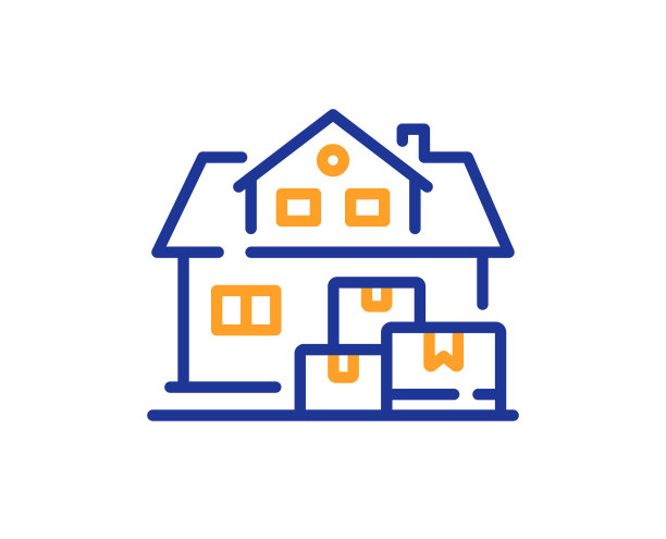 家搬家线图标包裹送货标志图片下载