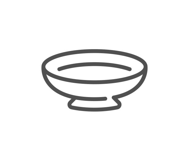 盘线图标餐具盘标志图片下载