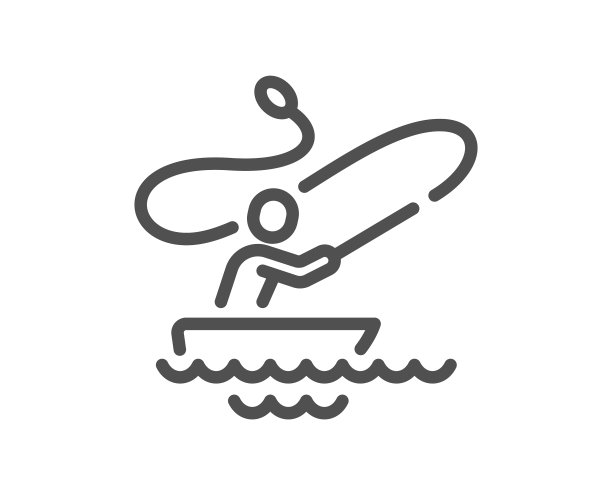 渔船钓鱼线图标渔夫用纺纱图片下载