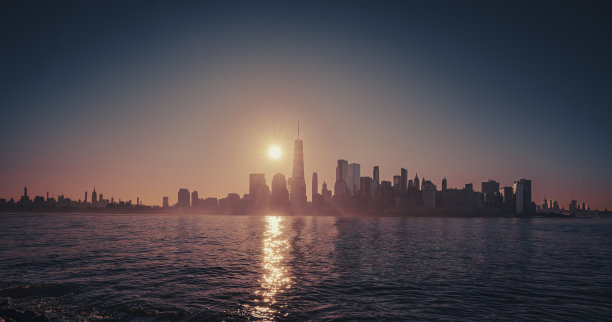 曼哈顿下城北日出图片下载