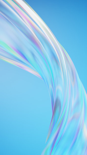 3 d演示。透明和彩色波浪背景。抽象和美丽的背景。(垂直)图片下载