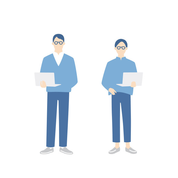 工程师团队拿着笔记本电脑站着图片下载