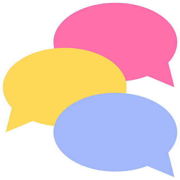 演讲气球图标，平面风格矢量插图图片下载