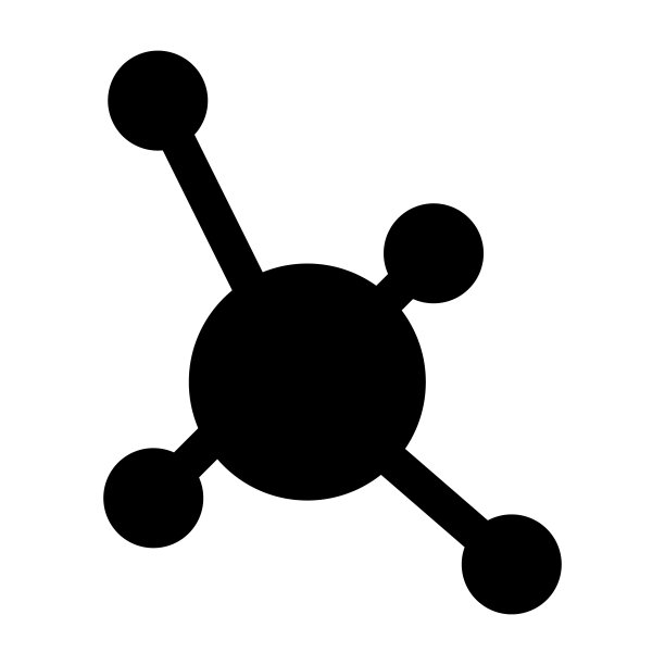 网络，分子，原子或结构图标。矢量插图隔离在白色背景上。图片下载