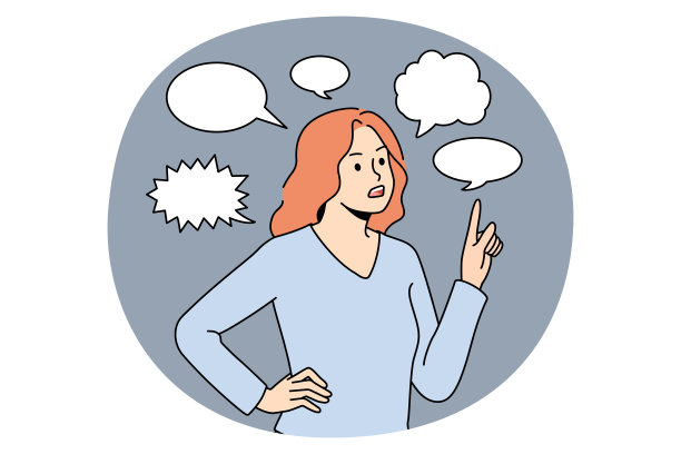 思考沟通和聊天的概念。图片下载