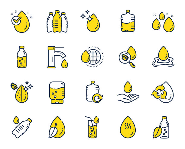 水滴线图标集的瓶子图片下载