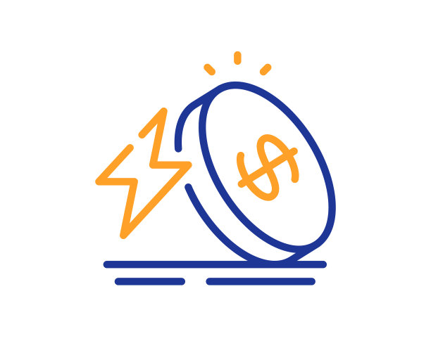 能源价格线图标电力标志图片下载