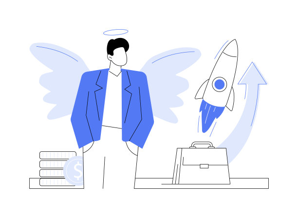 商业天使抽象概念矢量插图。图片下载