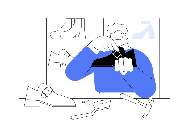 鞋装饰抽象概念矢量插图。图片下载