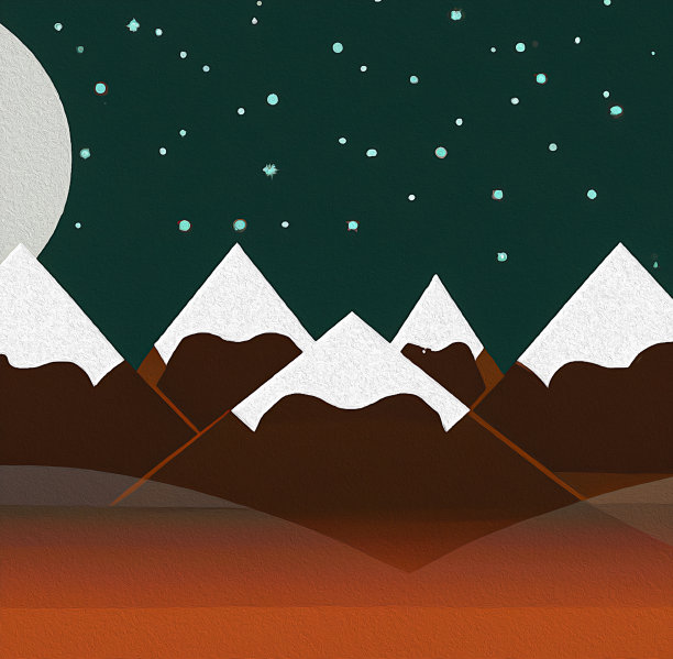 夜间陆地空间矢量图片下载