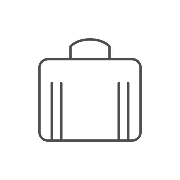 复古行李箱线条轮廓图标图片下载