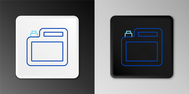 线罐电机机油图标隔离在灰色背景。油价每加仑。换油服务和维修。机油标志。色彩缤纷的轮廓概念。向量图片下载