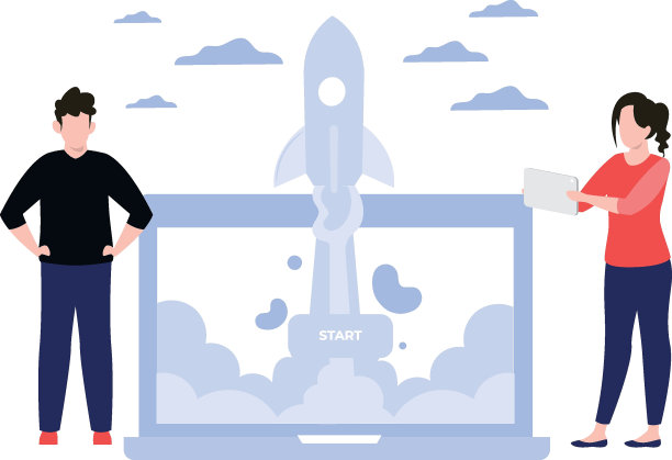 男孩和女孩在创业。图片下载